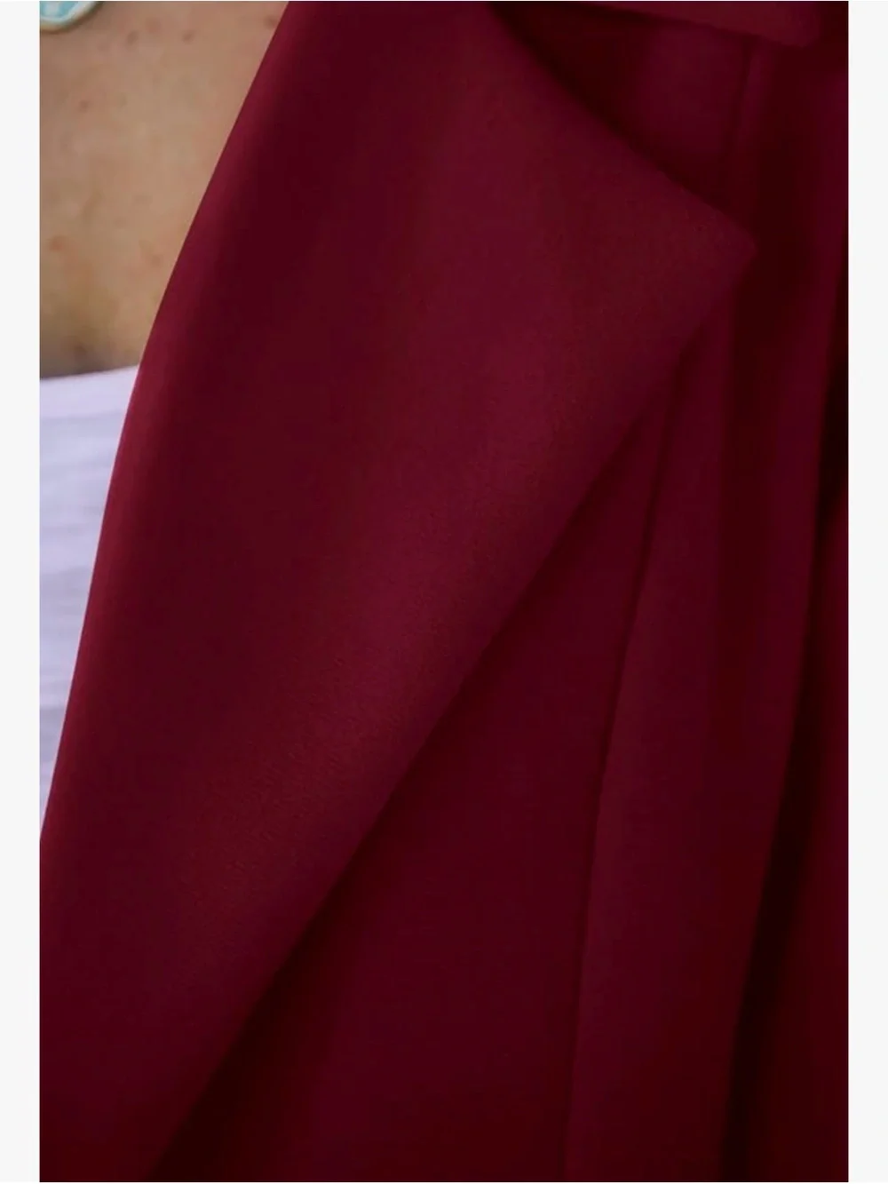 Women's Wine Long Blazer Jacket - Elegant Tailored Coat